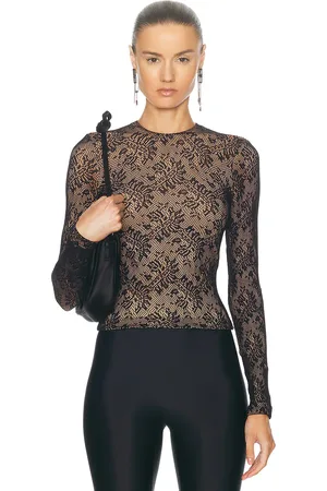 Balenciaga Lace Crewneck Top in