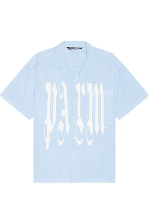 Palm Angels Gothic Logo Short Sleeve Shirt in