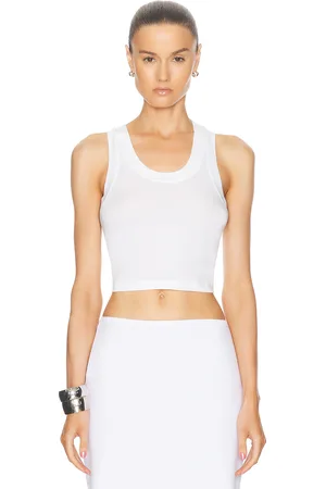 Norma Kamali Cropped Racer Tee in