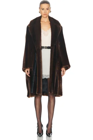 Saint Laurent Faux Fur Coat in