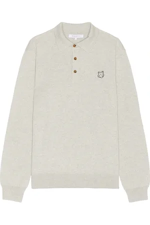 Maison Kitsuné Bold Fox Head Patch Polo Jumper in