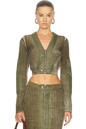 Diesel Zip Front Cropped Top in