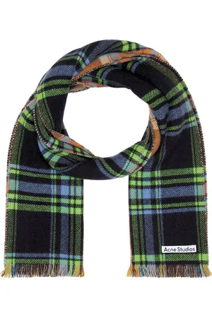 Acne Studios Vorata Scarf in Blue Green & Orange