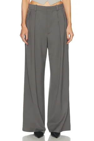 WARDROBE.NYC Low Rise Wide Leg Pant in