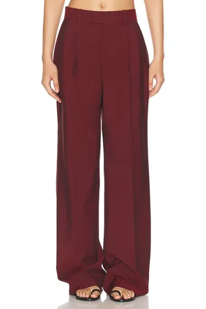 Rohe Wide Leg Single Pleated Tailored Trousers in