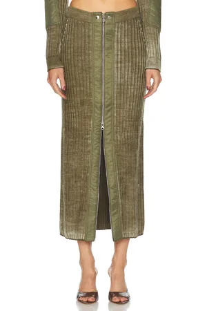 Diesel Zip Front Maxi Skirt in