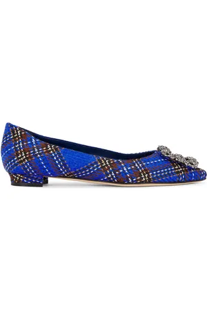 Manolo Blahnik Hangisi Wool Flat in