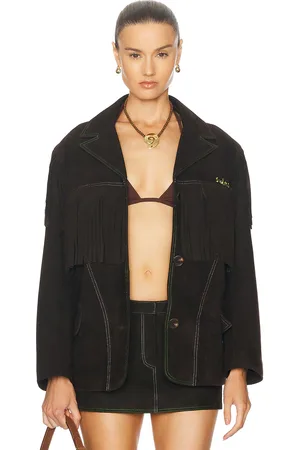 SIEDRES For FWRD Suede Fringe Jacket in