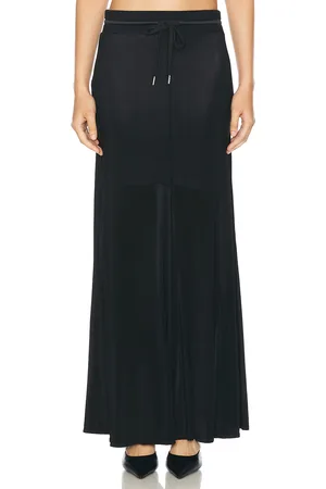 Helmut Lang Drawstring Waist Maxi Skirt in