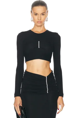 Moschino Long Sleeve Crop Top in