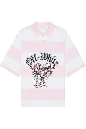 OFF-WHITE Bicolor Gang Short Sleeve Polo in