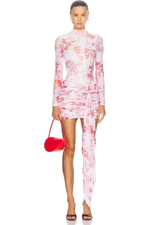 PATBO Floral Haze Stretch Tulle Mini Dress in