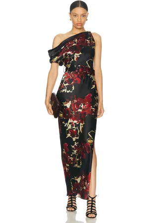 Nicholas Halle Off Shoulder Midi Dress in