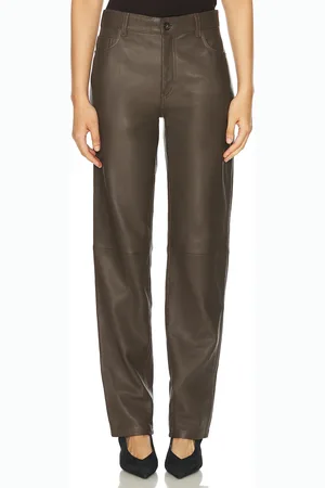 Totême Five Pocket Leather Trouser in