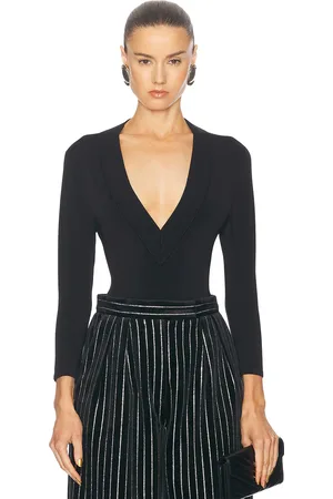 GALVAN Sasha V-Neck Bodysuit in