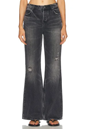 GRLFRND Jade Low Rise Relaxed Flare Jeans in