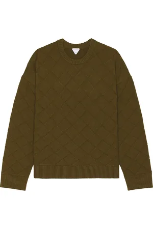 Bottega Veneta Crew Neck Wool Intreccio 3d Knit Sweater in