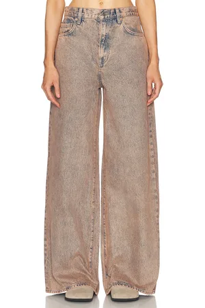 GRLFRND Luna Mid Rise Baggy Wide Leg Jeans in