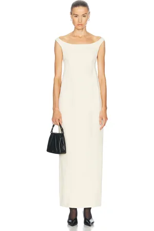 Totême Curved Off Shoulder Dress in