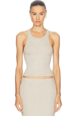 ÉTERNE High Neck Fitted Tank Top in