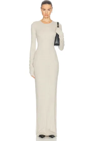 ÉTERNE Long Sleeve Crewneck Maxi Dress in