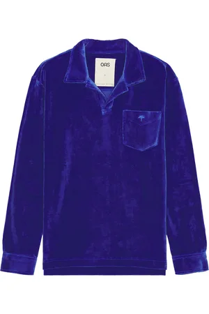 Oas Velour Long Sleeve Polo in