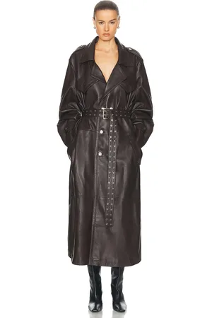 Ludovic De Saint Sernin Amanda Trench Leather Coat in