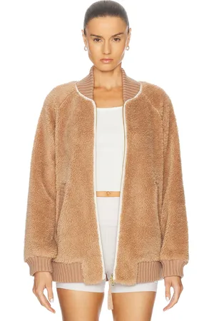 Varley Ella Longline Sherpa Bomber Jacket in