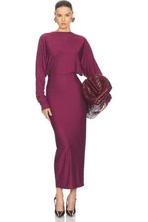 Helsa Matte Jersey Open Back Dress in