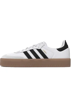 adidas Samba Platform in White Core Black & Gold Metallic