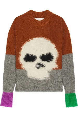 ERL Unisex Mohair Skull Intarsia Sweater Knit in