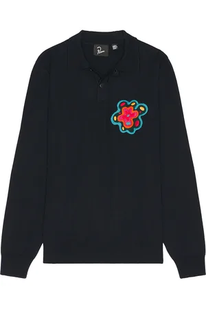 By Parra Flower Blob Knitted Polo Sweater in