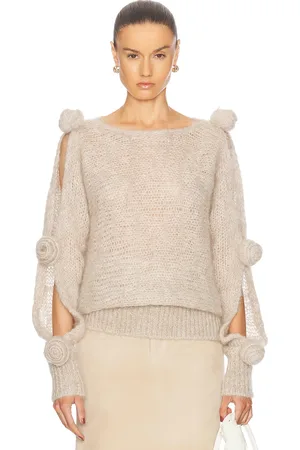 BLUMARINE Cut Out Sleeve Sweater in