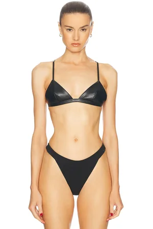 FLEUR DU MAL Vegan Leather Triangle Bra in
