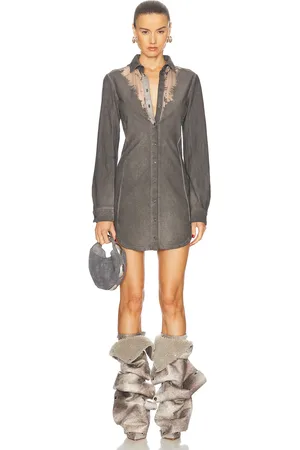 Diesel Sheer Mini Shirt Dress in