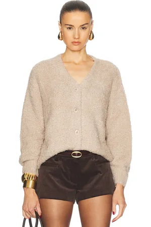ENZA COSTA Wool Feather Boxy Cardigan in