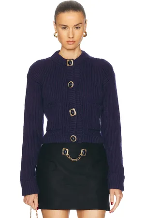 AREA Gemstone Button Cardigan in