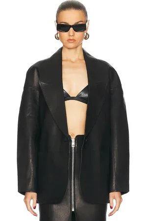 The Sei Slouchy Leather Blazer in