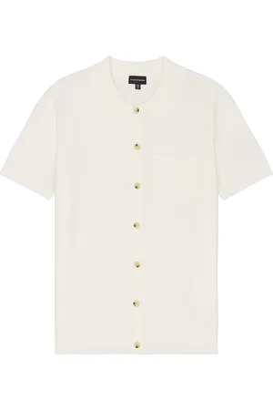 CLUB MONACO Short Sleeve Tech Button Down Shirt in