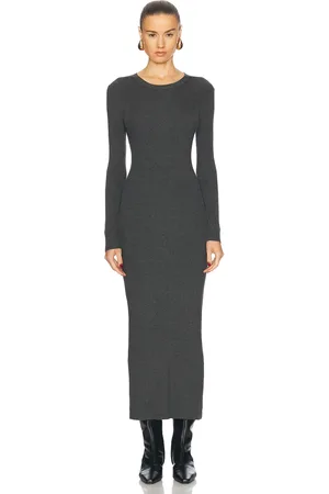 ENZA COSTA Silk Sweater Rib Crew Dress in