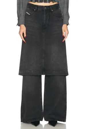 Diesel Wide Leg With Skirt Overlay in