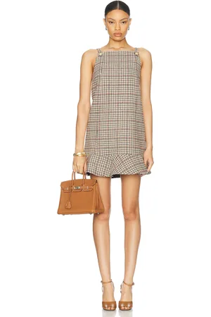 Ganni Check Mini Dress in