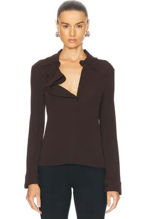 Courrèges Oblique Crepe Jersey Shirt in