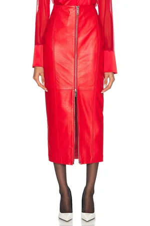 Retrofete Lonny Leather Skirt in