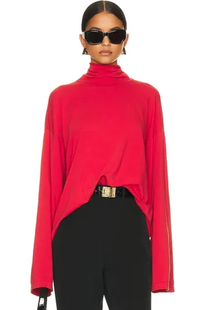 Helsa The Oversized Turtleneck Tee in Supreme Jersey in