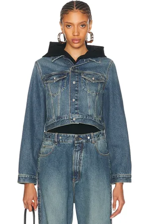 Alaïa Hooded Denim Jacket in