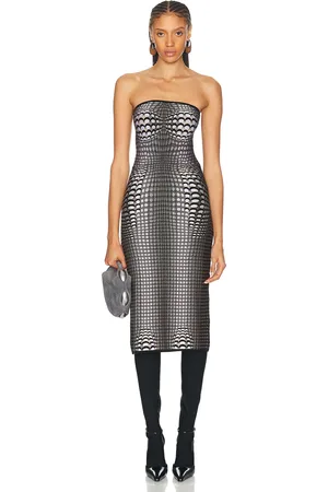 Marine Serre Moon Skin Jacquard Knit Tube Dress in