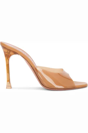 Amina Muaddi Alexa Glass 105 PVC Slipper in
