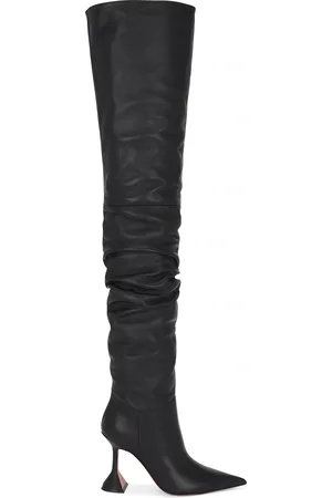 Amina Muaddi Olivia Thigh High Nappa 95 Boot in