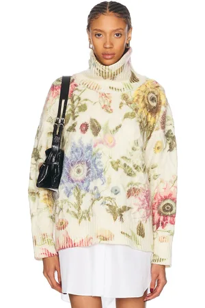 MONSE Chunky Floral Sweater in